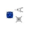 ITI NYC V-End Square Solitaire Settings With Peg in Sterling Silver (3.50 mm - 12.00 mm)