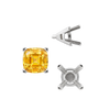 ITI NYC V-End Square Solitaire Settings With Peg in Sterling Silver (3.50 mm - 12.00 mm)