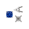 ITI NYC V-End Square Solitaire Settings With Peg in Sterling Silver (3.50 mm - 12.00 mm)