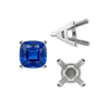 ITI NYC V-End Square Solitaire Settings With Peg in Sterling Silver (3.50 mm - 12.00 mm)