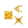ITI NYC V-End Square Solitaire Settings With Peg in 18K Gold (4.50 mm - 11.00 mm)