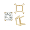 ITI NYC Four Prong Square Single Wire Settings in 14K Gold (3.00 mm - 15.00 mm)
