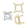 ITI NYC Four Prong Square Single Wire Settings in 14K Gold (3.00 mm - 15.00 mm)