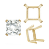 ITI NYC Four Prong Square Single Wire Settings in 14K Gold (3.00 mm - 15.00 mm)