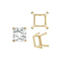 Load image into Gallery viewer, ITI NYC Four Prong Square Single Wire Settings in 14K Gold (3.00 mm - 15.00 mm)
