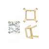 ITI NYC Four Prong Square Single Wire Settings in 14K Gold (3.00 mm - 15.00 mm)