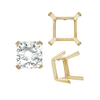 ITI NYC Four Prong Square Single Wire Settings in 14K Gold (3.00 mm - 15.00 mm)