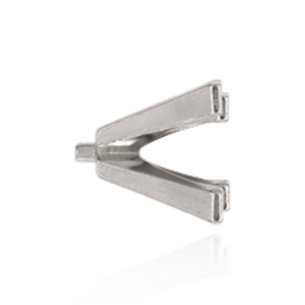 ITI NYC V-End Square High Solitaire Settings With Peg in Sterling Silver (2.50 mm - 8.00 mm)