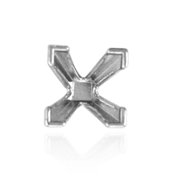 ITI NYC V-End Square High Solitaire Settings With Peg in Sterling Silver (2.50 mm - 8.00 mm)