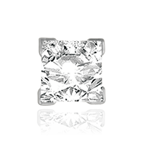 ITI NYC V-End Square High Solitaire Settings With Peg in Sterling Silver (2.50 mm - 8.00 mm)