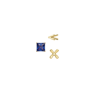 ITI NYC V-End Square Solitaire Settings With Peg in 18K Gold (2.50 mm - 9.00 mm)