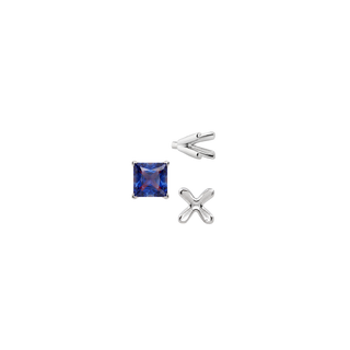 ITI NYC V-End Square Solitaire Settings With Peg in Sterling Silver (2.50 mm - 9.00 mm)