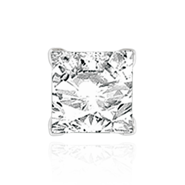 ITI NYC V-End Square Solitaire Settings With Peg in Sterling Silver (2.50 mm - 9.00 mm)