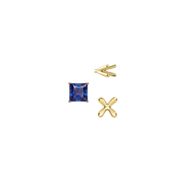 ITI NYC V-End Square Solitaire Settings With Peg in 14K Gold (2.50 mm - 9.00 mm)
