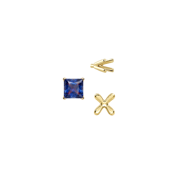 ITI NYC V-End Square Solitaire Settings With Peg in 14K Gold (2.50 mm - 9.00 mm)