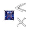 ITI NYC V-End Square Solitaire Settings With Peg in Sterling Silver (2.50 mm - 9.00 mm)