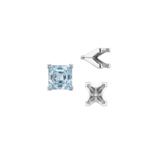 ITI NYC V-End Square Solitaire Settings With Peg in 14K Gold (3.00 mm - 10.00 mm)