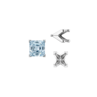 ITI NYC V-End Square Solitaire Settings With Peg in 18K Gold (3.50 mm - 7.00 mm)
