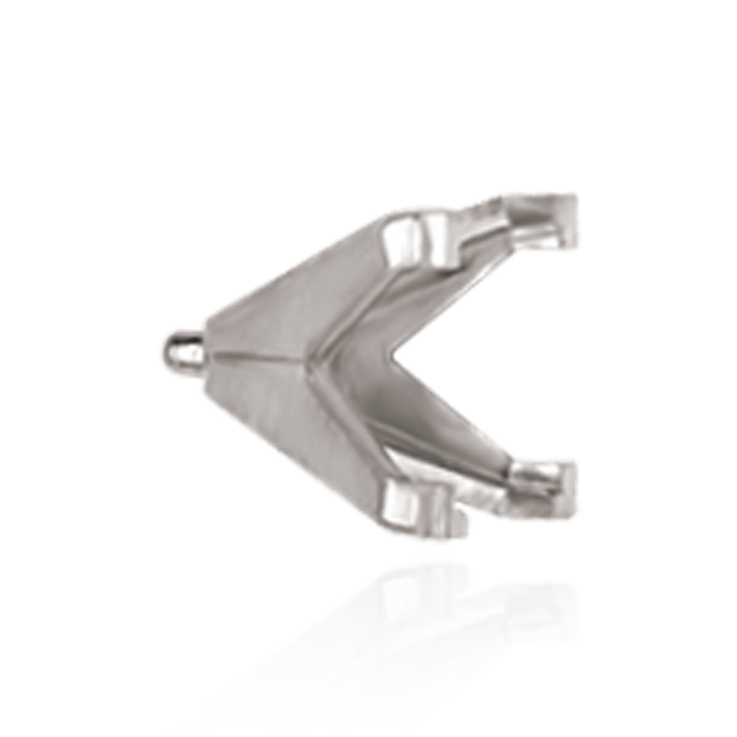 ITI NYC V-End Square Solitaire Settings With Peg in 18K Gold (3.50 mm - 7.00 mm)