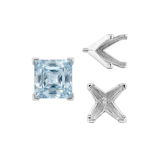 ITI NYC V-End Square Solitaire Settings With Peg in 14K Gold (3.00 mm - 10.00 mm)