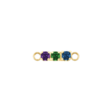 Load image into Gallery viewer, Multi Gemstone Bar Charm in 14K Gold (0-6 stones)
