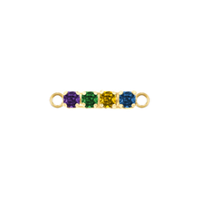 Load image into Gallery viewer, Multi Gemstone Bar Charm in 14K Gold (0-6 stones)
