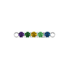 Load image into Gallery viewer, Multi Gemstone Bar Charm in 14K Gold (0-6 stones)
