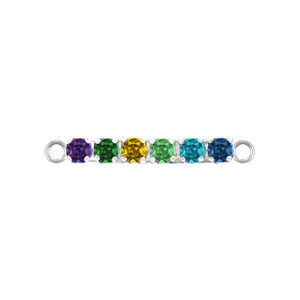 Multi Gemstone Bar Charm in 14K Gold (0-6 stones)