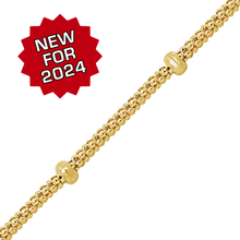 Load image into Gallery viewer, Bulk / Spooled Stud (Satellite) Birdcage Chain in 14K Yellow Gold (1.40 mm)
