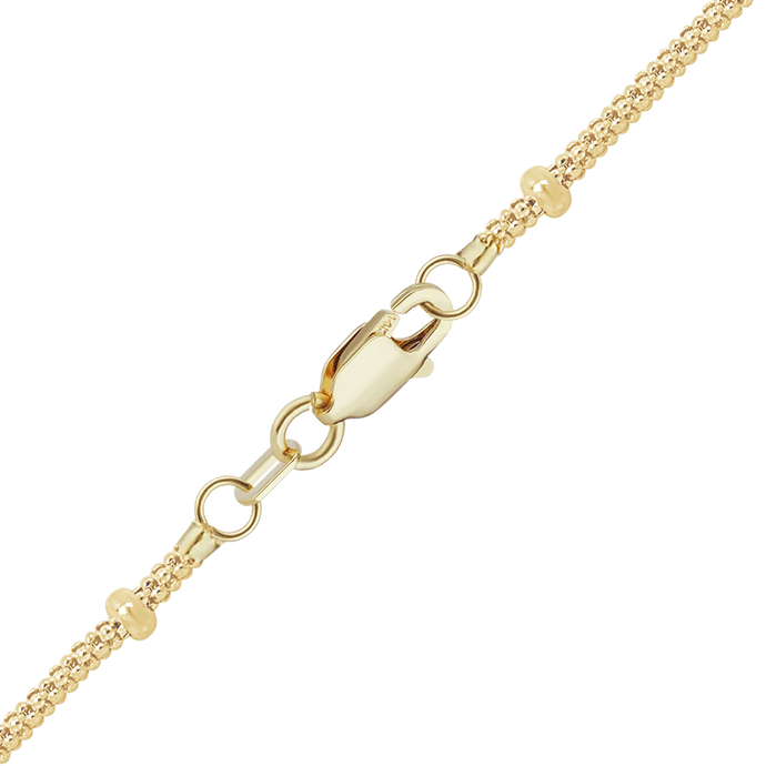 Finished Stud (Satellite) Birdcage Necklace in 14K Yellow Gold