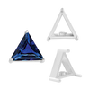 ITI NYC Three Prong Triangle Shape Single Wire Settings in Sterling Silver (3.00 mm - 10.00 mm)