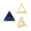 ITI NYC Three Prong Triangle Shape Single Wire Settings in 14K Gold (3.00 mm - 10.00 mm)