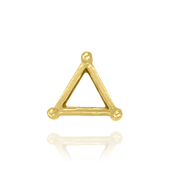 ITI NYC Three Prong Triangle Shape Single Wire Settings in Sterling Silver (3.00 mm - 10.00 mm)