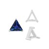 ITI NYC Three Prong Triangle Shape Single Wire Settings in Sterling Silver (3.00 mm - 10.00 mm)