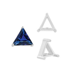 ITI NYC Three Prong Triangle Shape Single Wire Settings in Sterling Silver (3.00 mm - 10.00 mm)