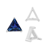 ITI NYC Three Prong Triangle Shape Single Wire Settings in Sterling Silver (3.00 mm - 10.00 mm)