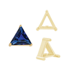 ITI NYC Three Prong Triangle Shape Single Wire Settings in 14K Gold (3.00 mm - 10.00 mm)