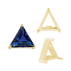 ITI NYC Three Prong Triangle Shape Single Wire Settings in 14K Gold (3.00 mm - 10.00 mm)