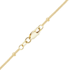 Finished Stud (Satellite) Curb Anklet in 14K Yellow Gold