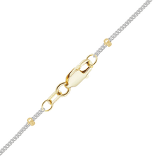 Load image into Gallery viewer, Finished Stud (Satellite) Curb Bracelet in 14K Two Tone Gold
