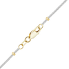 Finished Stud (Satellite) Curb Necklace in 14K Two Tone Gold