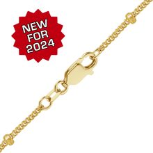 Load image into Gallery viewer, Finished Stud (Satellite) Curb Anklet in 14K Gold-Filled
