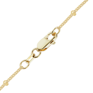 Finished Stud (Satellite) Curb Anklet in 14K Gold-Filled
