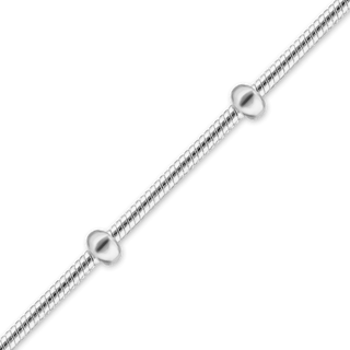 Bulk / Spooled Snake Stud Chain in Sterling Silver (0.80 mm)