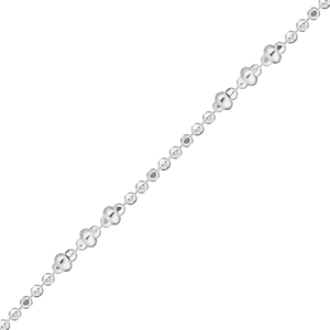Bulk / Spooled Triple Beaded Stud Chain in Sterling Silver (1.15 mm)