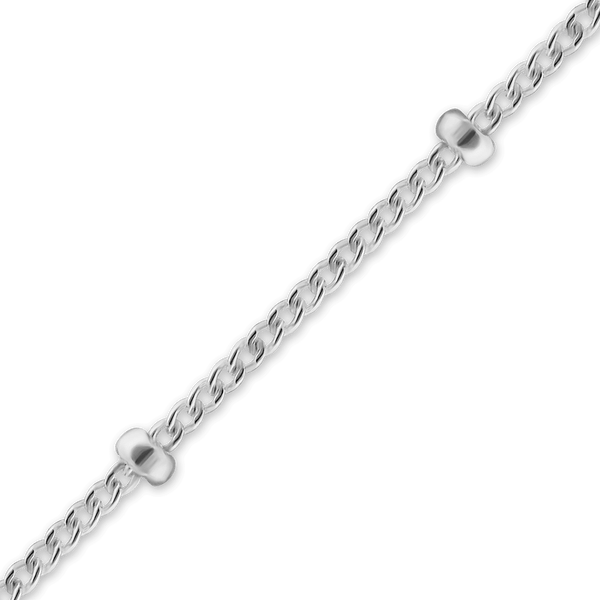 Bulk / Spooled Curb Stud Chain in Sterling Silver (1.05 mm)