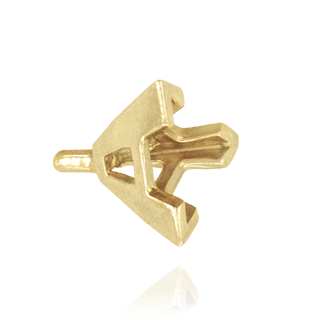 ITI NYC V-End Triangle Shape ITI NYC Tapered Solitaire Settings With Peg in 14K Gold (3.00 mm - 12.00 mm)