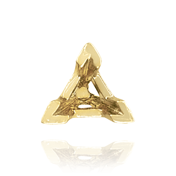 ITI NYC V-End Triangle Shape ITI NYC Tapered Solitaire Settings With Peg in 18K Gold (3.00 mm - 12.00 mm)