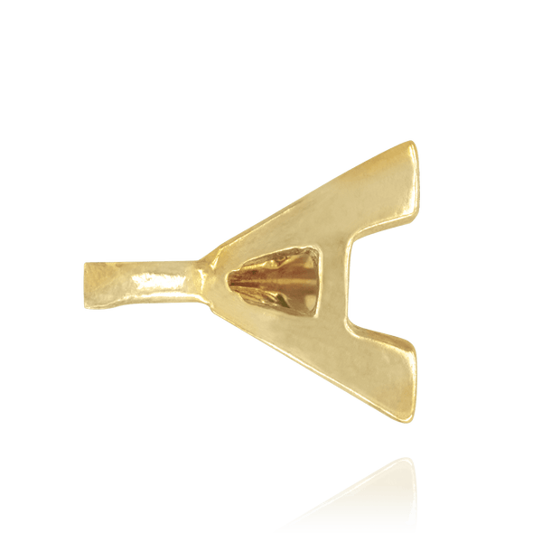 ITI NYC V-End Triangle Shape ITI NYC Tapered Solitaire Settings With Peg in 14K Gold (3.00 mm - 12.00 mm)