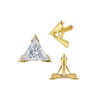 ITI NYC V-End Triangle Shape Tapered Solitaire Settings With Peg in 14K Gold (3.00 mm - 9.00 mm)